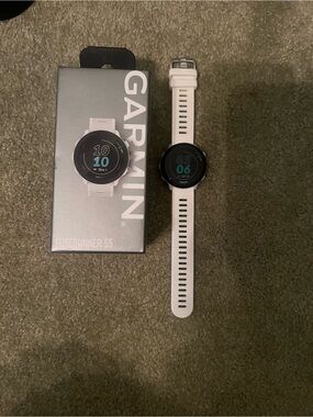 garmin Forerunner 55 White and Black Fitness GPS Watch